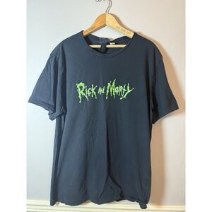 Rick And Morty Cartoon Network H&M Regular Fit Black T-shirt Size XL